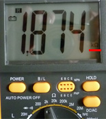 Az elsődleges tekercs transzformátoradapterének ellenőrzése során az ellenállás 1,8 kΩ volt, ami azt jelzi, hogy az elsődleges tekercs működik